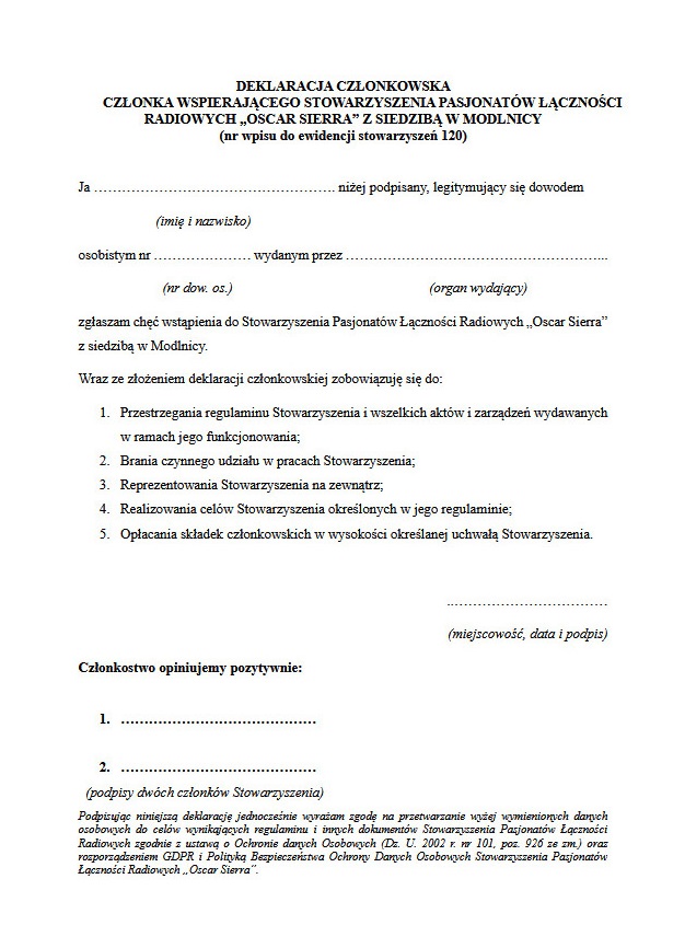deklaracja